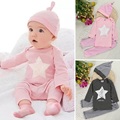 New Arrival Kids Clothes Set Summer Style Star Pattern Baby Boys Girls Casual Suit Long Sleeves