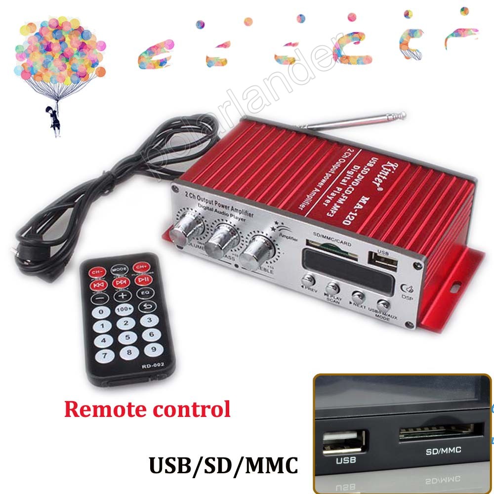 2CH    20WX2 RMS   USB SD dvd-cd fm-mp3-   Caraudio 