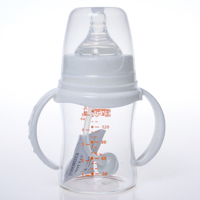 150ML Baby feeding bottle AUTOMATIC pipette infant Glass Wide Mouth