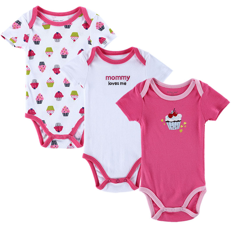 3pcs lot Baby Rompers Newborn Rompers Short Sleeve Cotton Baby Boy Girl Rompers Baby Clothing