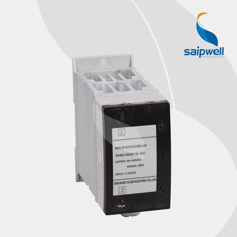 Free Shipping High Quality Single Phase Solid State Relay with Radiator / Rail Solid State Relay SSR (SAG6-1/032F 25Z)