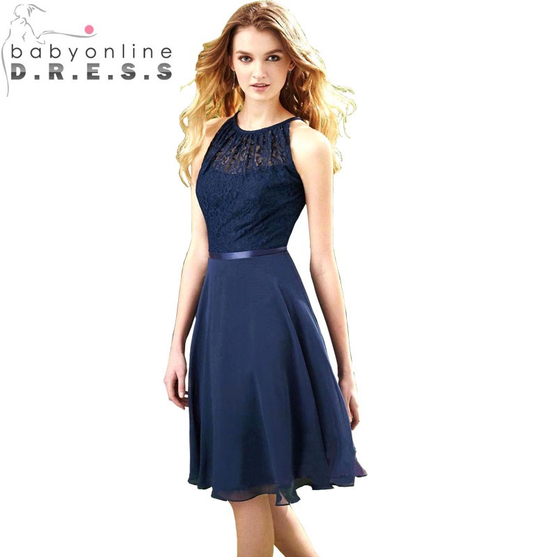 Online Get Cheap Knee Length Navy Blue Dress -Aliexpress.com ...