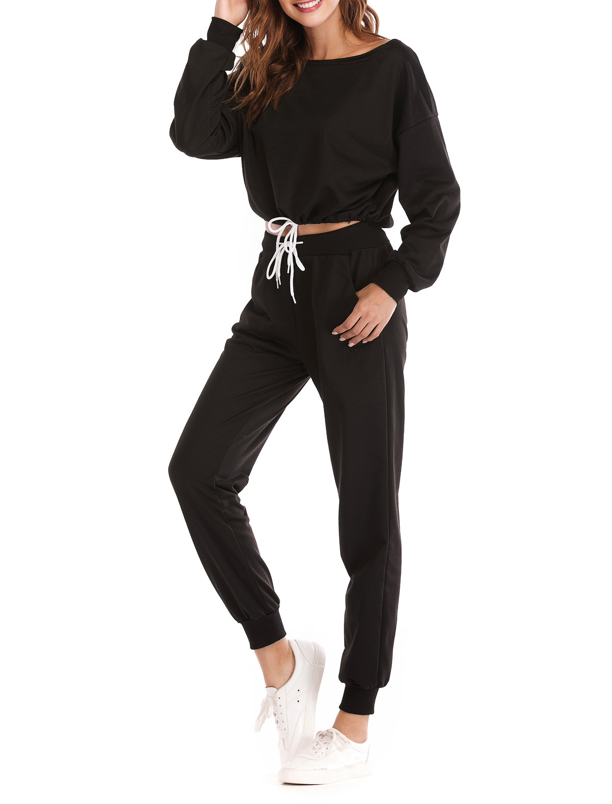 womens crop top sweatsuit