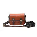 Fosoto Waterproof Vintage PU Leather DSLR Camera Bag Cross Body Portable Case Fit DSLR with 2