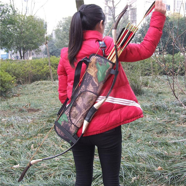 Brand New New Arrival Camo Archery Hunting Bow ARROW BACK SIDE QUIVER Holder Bag Zipper