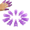 10Pcs Women Nail Art polaco del gel Soak Off Cap Clip UV Gel Polish Remover Wrap