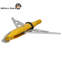 3pcs lot Hunting Steel Arrow Tip Broadheads For Compound Bow Military Shooting 57mm 2 Blade 100
