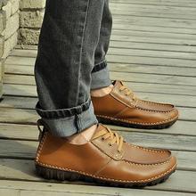 2014 British Style Mens Genuine Leather Casual Flats Driving Shoes Moccasins Slip On Loafers Fashion Sneakers