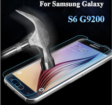 100pcs Curved edge Tempered Glass Screen Protector For Samsung Galaxy S6 G9200 G9208 Explosion Proof protective