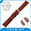 20mm First Layer Genuine Leather Watch Band Quick Release Strap for Ticwatch 2 42mm Wrist Belt