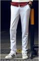 Drawstring elastic slim pencil men pants quality korean style fashion plus size M 5XL loose solid
