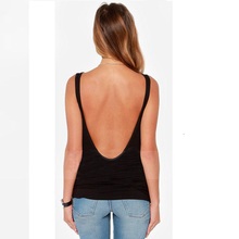 Summer Style Sexy Low O neck Womens Tank Top Loose Cotton Halter T shirt Women Tops