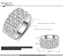 Unique Luxury Platinum Plated Engagement Rings With Austrian Crystals Saphire Rings Charm Jewelry Ri HQ0062 b