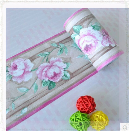 2 roll pvc vinilo autoadhesivo wallpaper frontera de la flor para ...