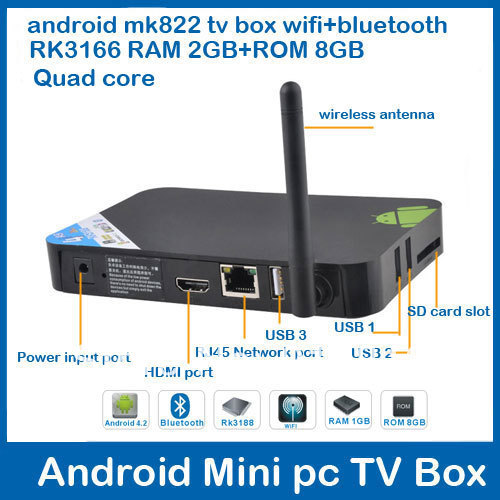 Smart  android 4.2    mk822  rk3188 ddr3-2gb, hdmi  bluetooth 4,0 / wi-fi xbmc