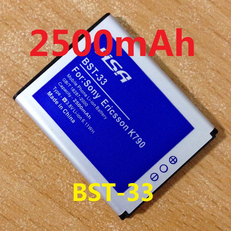 2500  BST-33 / BST 33      Sony Ericsson V800 / C702 / C901 / C903 / F305 / G502 / G700 / G705 / G900 / J105 / K530i