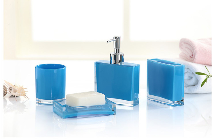 Fashion Bathroom Set 4pcs Blue Bath Set 4pieces Sanitary Set four Badkamer Accessoires Set ~ Fashion Bathroom Set 4pcs Blue Bath Set 4pieces Sanitary Set four