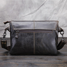 Top Quality New Men First layer Cowhide Genuine leather Vintage Cross Body Shoulder Messenger Business Luxury