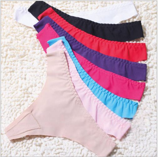 2015 Sale Promotion Invisible Underwear Thong Panties Nylon Spandex Gas Seamless Crotch Thong Ice Women A