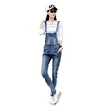 2016 Korea Women Denim Jumpsuits Ladies Sexy Slim Casual Romper Plus Siz Denim Pencil Overalls For