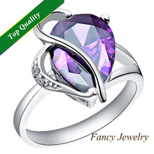 Zirconia Russia 2014 Fashion White Gold Vintage Amethyst Ruby Simulated Diamond  Purple Rings anillos para mujer for Woman J093