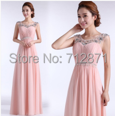 ready to ship in stock wholesale price scoop pink Prom Dresses long ... ready to ship in stock wholesale price scoop pink Prom Dresses long ...