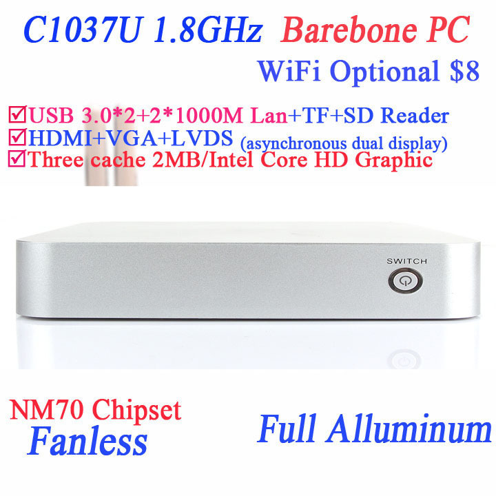 Intel celeron c1037u     htpc mini barebone mini -  mini  usb 3.0 hdmi 2 rj45 t