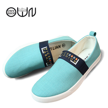 Green Gray Sky Blue Men Fashion Shoes Spring Summer Autumn Canvas Adult Flats Breathable Shoes For Men Young Type Colorful Shoe