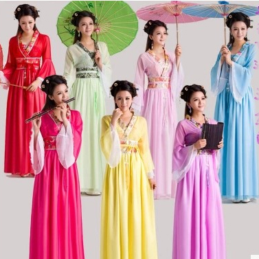 Chinese Traditional Women Hanfu Dress Chinese Fairy Dress Red White Hanfu Clothing Tang Dynasty Chinese Ancient Costume