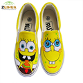 JUP New Cartoon Graffit Hand Painted Canvas Shoes for Boys Girls kids Shoes Low To Help