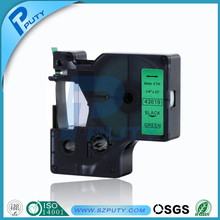 6mm black on green compatible dymo D1 tape for dymo label printer labelmanager dymo 43619