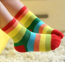 Free shipping spring Cartoon cat children socks,1pack 3 pcs 100% cotton 3 to 12 years Children socks candy color children socks