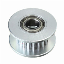 Aluminum Alloy GT2 Pulley 20 Teeth Idle Pulley With Bearing Timing Gear Bore 5MM belt Width 7MM For 3D Printer Accessory