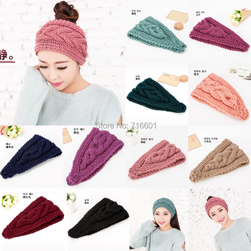 diademas tejidas a crochet anchas