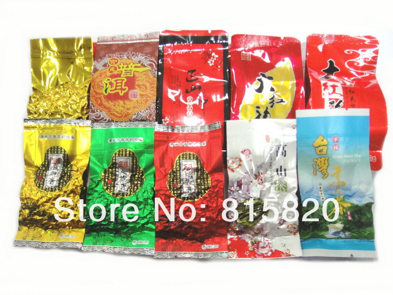 New tea 10 Different Flavors Oolong Tea Milk oolong tea TiKuanYin DaHongPao Puer tea Free gift