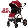 Good Shock Absorbers Deluxe Baby Strollers High Chair with 2 Pneumatic Wheel 2 EVA Wheel