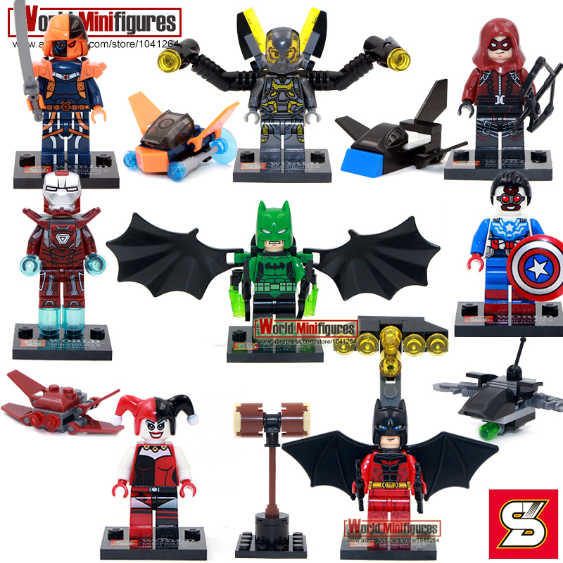 8pcs-set-SY295-Super-Hero-Avengers-Harley-Quinn-Iron-Man-Red-Arrow-Batman-Classic-Minifigure-Building.jpg