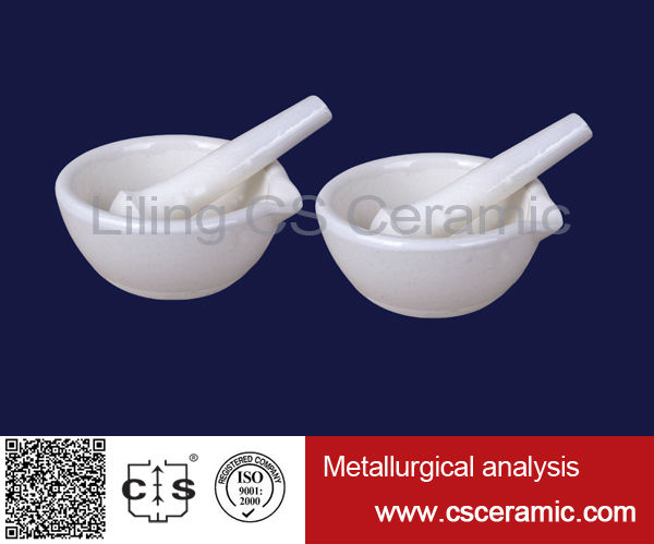 ceramic porcelain Mortar and Pestle for lab use