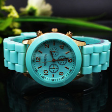 Geneva watch women fashion ladies quartz watches silicone strap analog relogio feminino casusl wristwatches women clock