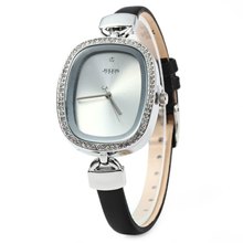 Julius JA – 298 Female Quartz Watch Slim Leather Band Elegant Rhinestone