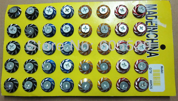 Motorcycle-6mm-License-Plate-Caps-Screw-