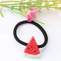 New Summer Style Girls Elastics Hair Tie Fruit Pattern Cherry Banana scrunchy Baby Hair Rope Hair
