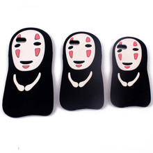 Cute No Face Male Spirited Away Case For Coque iPhone 6S 5 Case lovely cartoon 3D Soft Silicone Fashion Funda mobile phone shell
