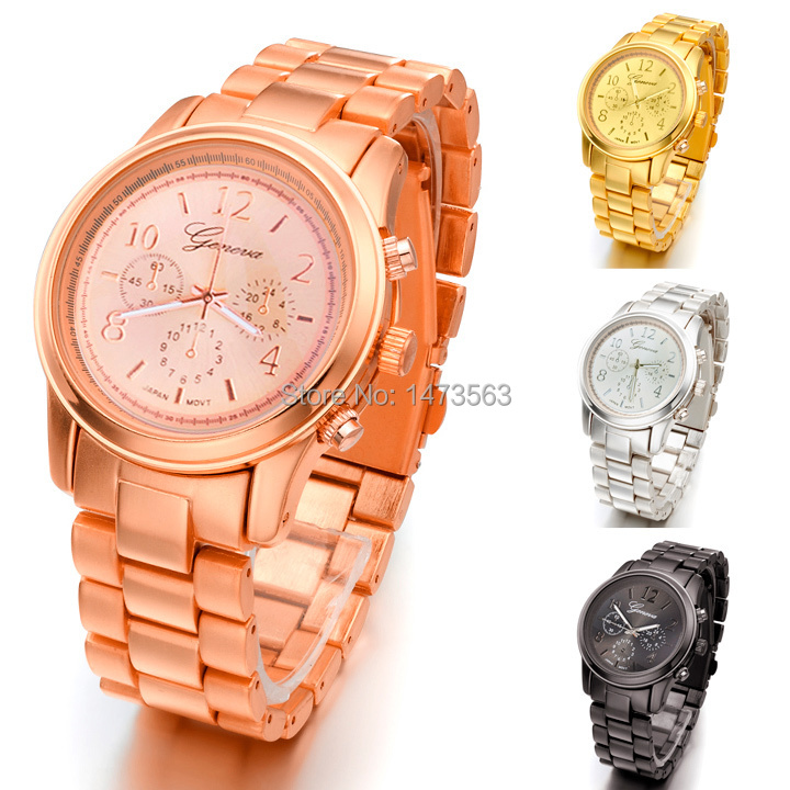 HOT SALE! Geneva Stainless Steel Wrist Watch women casual watch Ladies HOT SALE! Geneva Stainless Steel Wrist Watch women casual watch Ladies