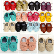 50 pairs/lot Genuine Leather baby soft shoes