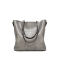 Women Bag Soft PU Leather Bucket Shoulder Bags Solid Big Handbag Large Capacity Top handle Bags