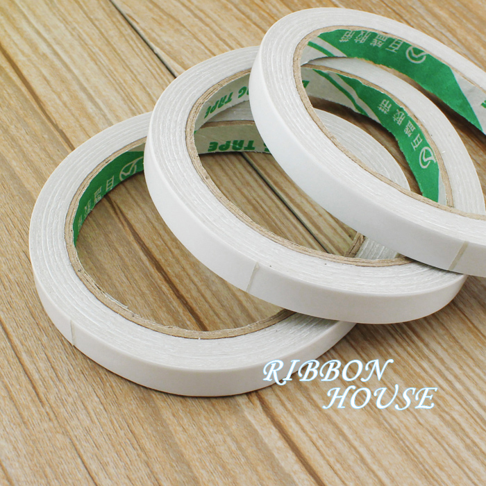 3pcs/lot 10mm*10m oulmsupplies white advanced sticky double sided faced adhesive tape for office school wholesale