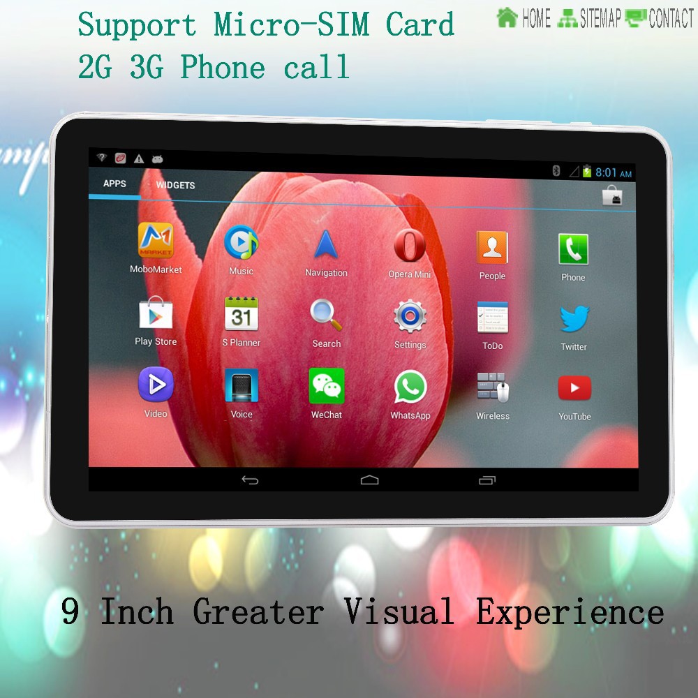 9 Tablet PC Android 4 4 Google 3G Call SIM 64GB MTK6578 Cortex A7 Quad core