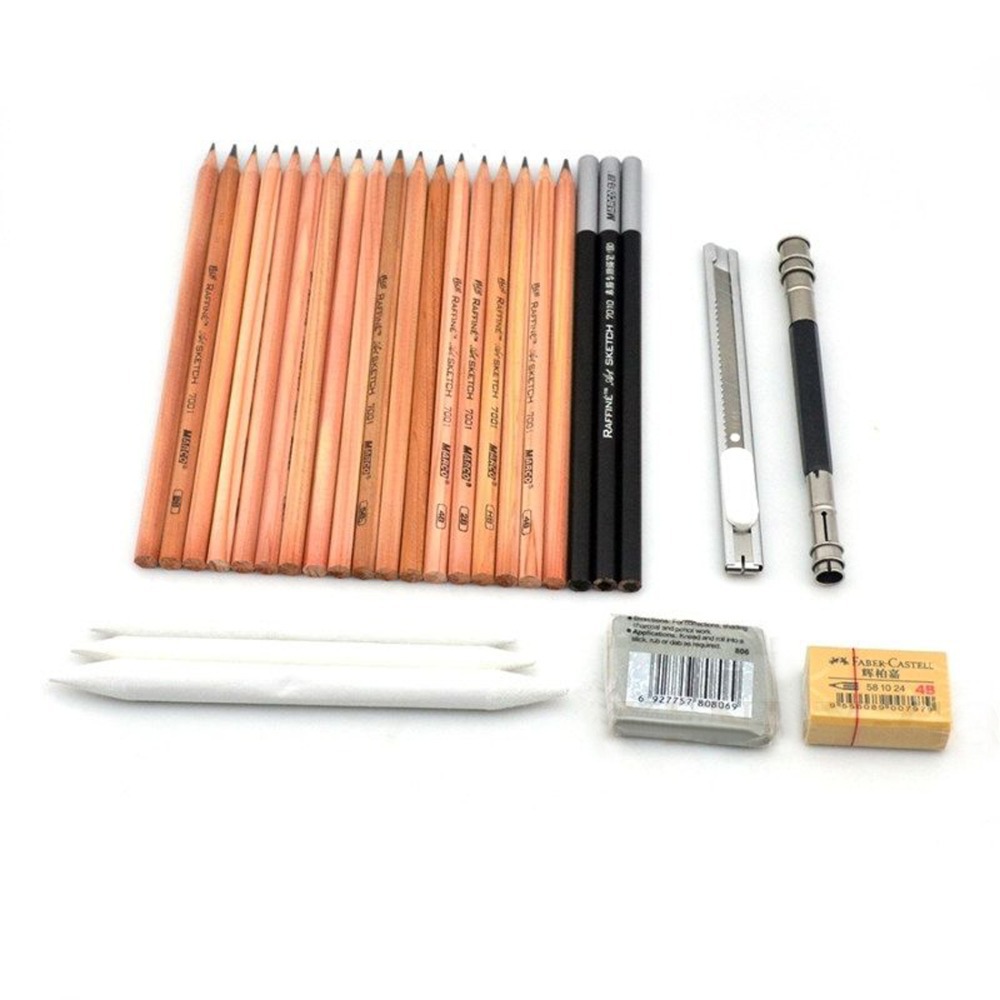 Authentic sketch drawing charcoal pencil eraser tool kit beginner art