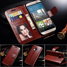 Luxury PU Leather Wallet Case For HTC One M9 Flip with Stand Design and Card Slot Hot Sale Phone Bag Mobile  Accessories